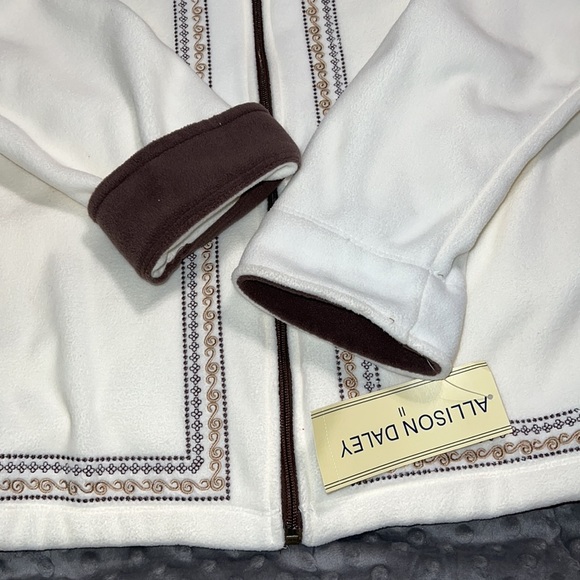 ALLISON DALEY size 2X women's full zip polyester jacket long sleeve with pockets - Picture 6 of 10